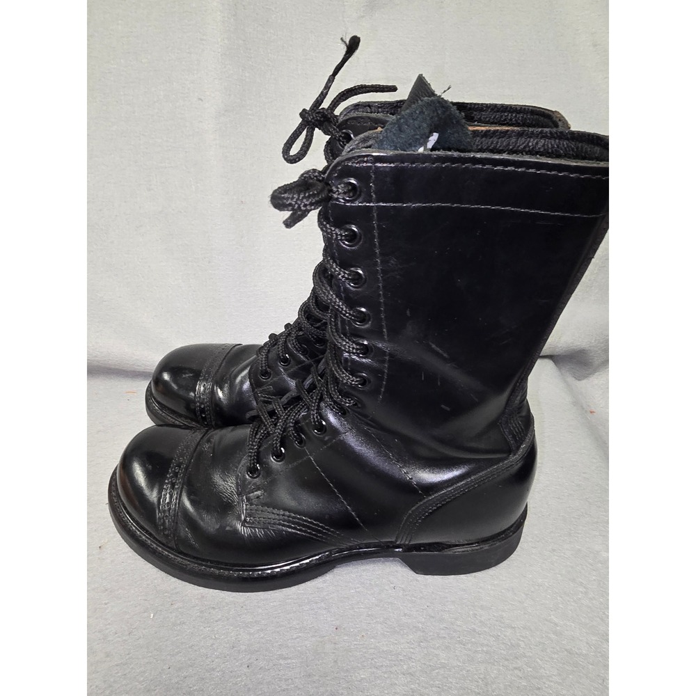 Corcoran 975 Mens Black Leather Jump Combat Boots Cap Toe Made in USA 8.5 E